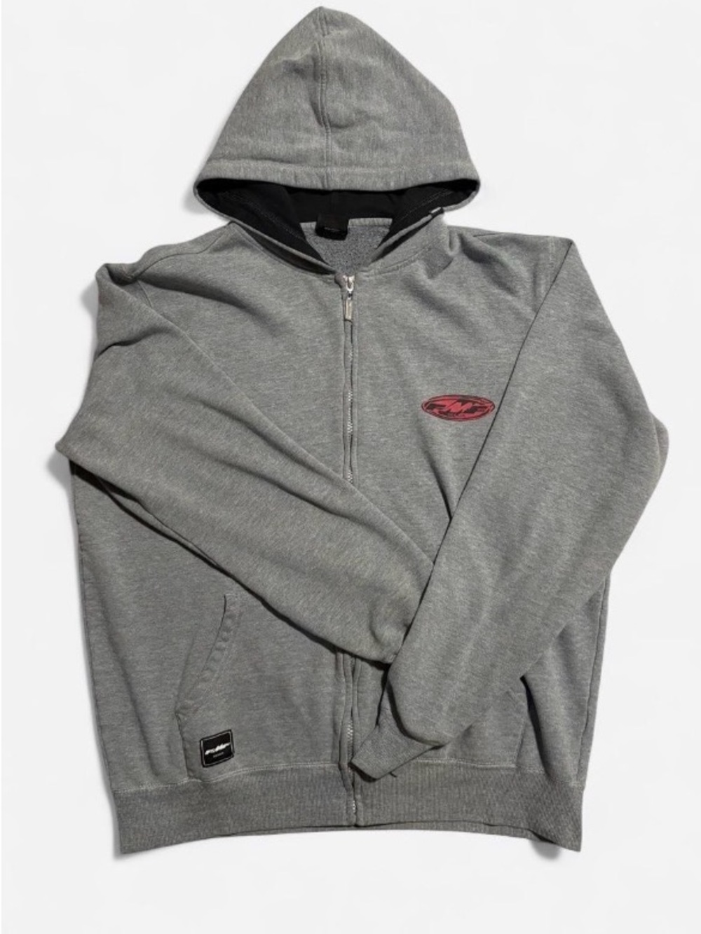 Gray Zip-Up Hoodie Sweater - Unbranded